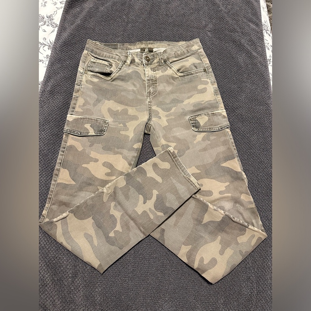 Cream Brand Camo Cargo Jeans